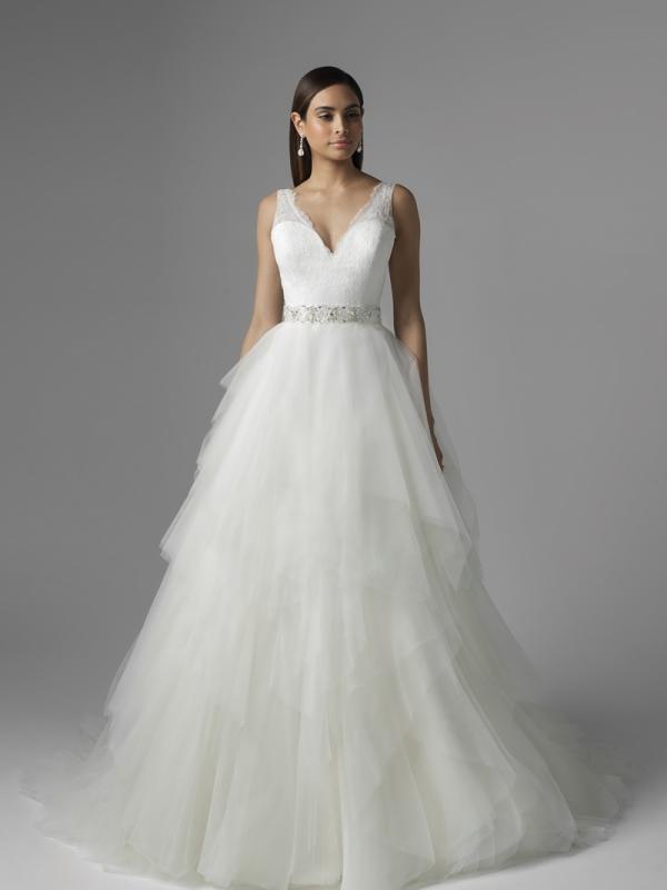 CHANNING M1609Z pink lace and tulle princess ballgown wedding dress Mia Solano Luv Bridal Brisbane Australia