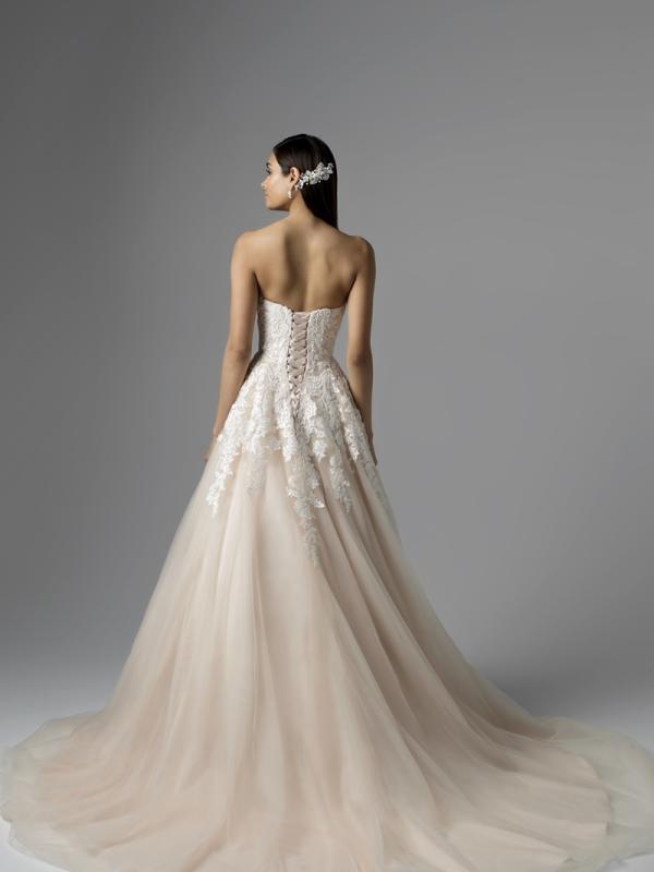 CARRIS M1650L nude ivory lace and tulle ballgown wedding dress Mia Solano Luv Bridal Brisbane Australia