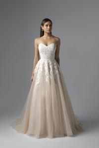 CARRIS M1650L nude ivory lace and tulle ballgown wedding dress Mia Solano Luv Bridal Brisbane Australia