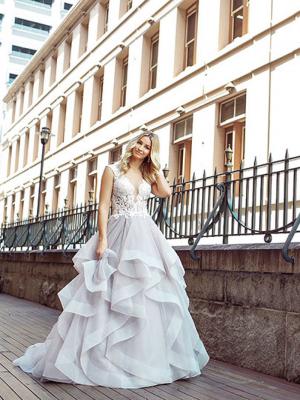 waterfall bridesmaid dress