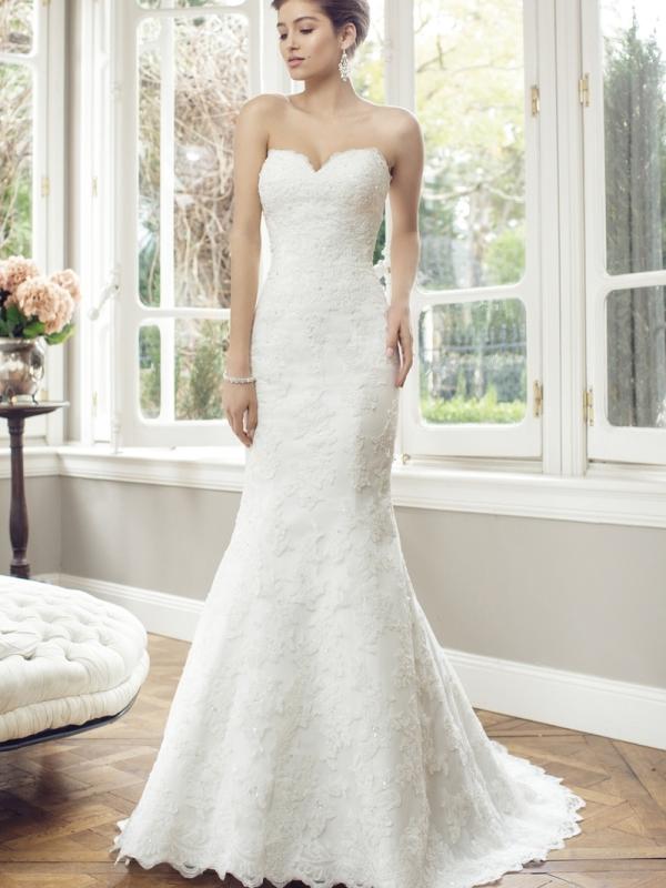 ADELE M1441Z strapless sweetheart scalloped lace wedding dress Luv Bridal Sydney Australia