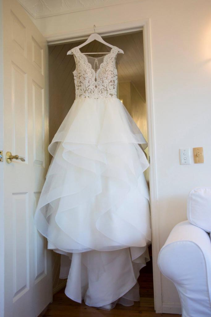 REAL BRIDE BEC M1747 DIOR MIA SOLANO PRINCESS WEDDING DRESS RUFFLE TULLE LACE LUV BRIDAL GOWN