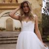 EAMON ML2618 V NECK LOW BACK FULL SKIRT A LINE TULLE AND LACE WEDDING DRESS MADI LANE LUV BRIDAL GOWN 5