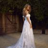 ELORA ML8518 SWEETHEART NECKLINE BALL GOWN IN FLORAL LACE AND TULLE WITH DETACHABLE STRAPS STRAPLESS WEDDING DRESS MADI LANE LUV BRIDAL 3