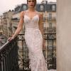 Izabel ML6419 Full Lace Fitted Gown with Seetheart Neckline Spaghetti Straps and Zip-up Back Wedding Dress