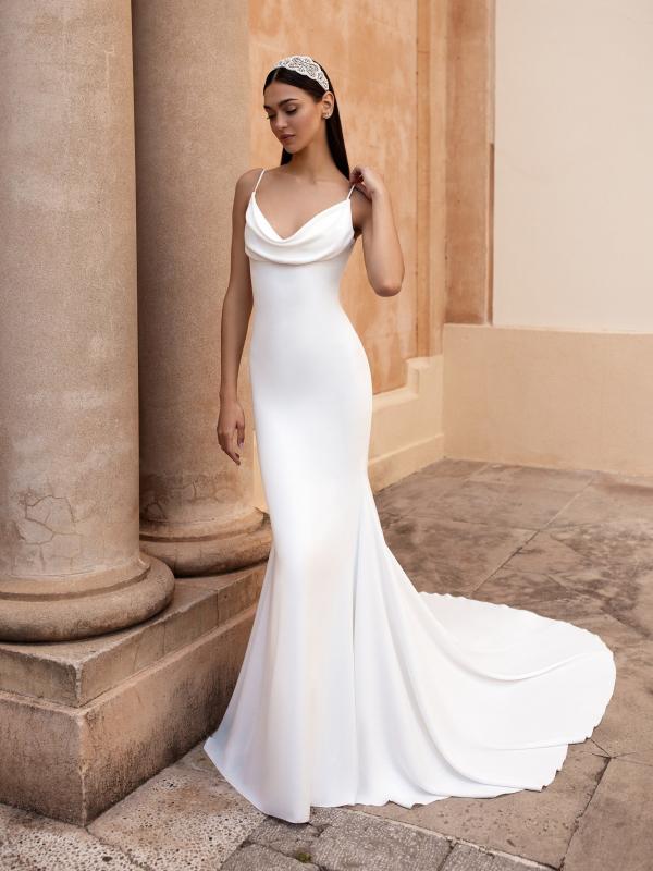 silk tight wedding dresses