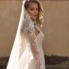 BIRDIE VEIL V935 MATCHING CATHEDRAL LENGTH VEIL WITH FLORAL LACE PAIRED WITH GOWN ML19535 VEIL MADI LANE BRIDAL2