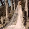 BRAE VEIL V833 CATHEDRAL LENGTH WITH LACE APPLIQUE PAIRED WITH GOWN ML18033 VEIL MADI LANE BRIDAL1