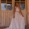 LYRIC EY152 TWO PIECE FULL LENGTH FLOWING GOWN WITH A ILLUSION BODICE WEDDING DRESS EVIE YOUNG BRIDAL5