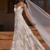 RAVEN EY187 FULL LENGTH LACE GOWN WITH V NECK LINE AND DETACHABLE SLEEVES INCLUDED WEDDING DRESS EVIE YOUNG BRIDAL5