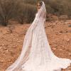 WYATT VEIL V60 SINGLE LAYER WITH FRINGE PAIRED WITH GOWN EY160 VEIL EVIE YOUNG BRIDAL1