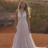 ZELDA EY190 FULL LENGTH LACE GOWN WITH V NECK LINE AND ZIP CLOSURE BACK WEDDING DRESS EVIE YOUNG BRIDAL2