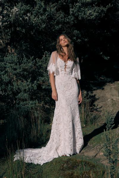 Carlyle Fit and Flare Wedding Dress by Madi Lane - Luv Bridal
