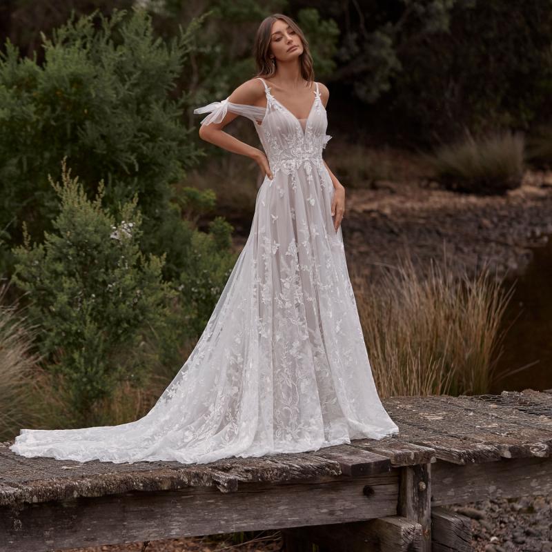 Calissa Romantic A Line Wedding Dress by Madi Lane Bridal | LUV Bridal