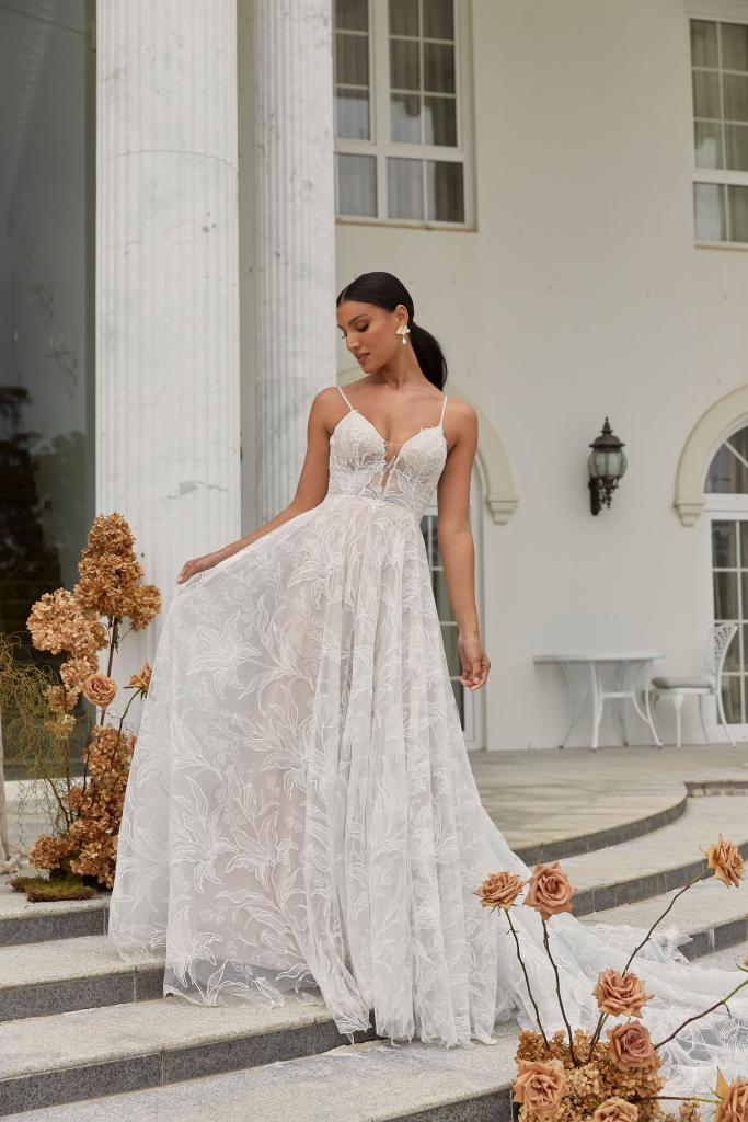 Dune A Line Floral Lace Wedding Dress by Madi Lane LUV Bridal