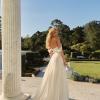 DURIE ML22007 FULL LENGTH SEQUIN STRAPLESS ALINE GOWN WITH DETACHABLE OFF SHOULDER STRAPS ZIPPER BACK CLOSURE WEDDING DRESS MADI LANE BRIDAL 2