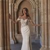 LEXI_EY319 EMBROIDERED LACE MOTIF WITH ILLUSION BODICE FULL CREPE FIT AND FLARE WEDDING DRESS WITH SPLIT AND DETACHABLE STRAPS EVIE YOUNG BRIDAL1 (1)