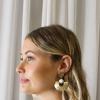 ZENIA MC419 GOLD AND PEARL HALF CIRCLE EARRINGS 14K GOLD FILL MILANE COLLECTIVE-5
