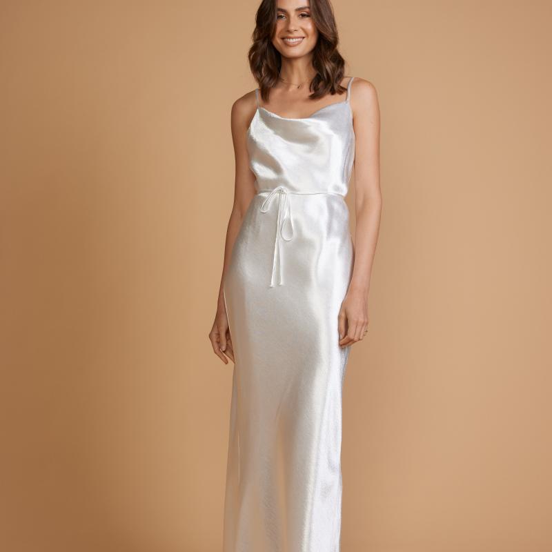 Margot Bias Slip Dress | Ivory