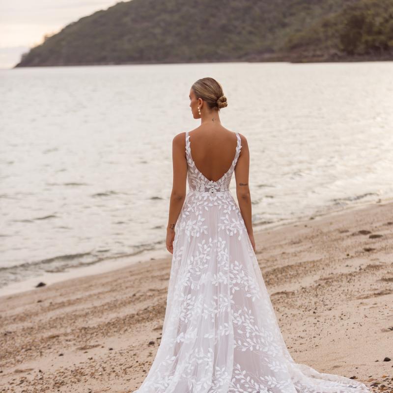 Jaya Silk Charmeuse Wedding Dress by Madi Lane | LUV Bridal & Formal