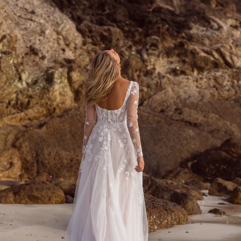 Jayce Square Neck Tulle Wedding Dress by Madi Lane | LUV Bridal