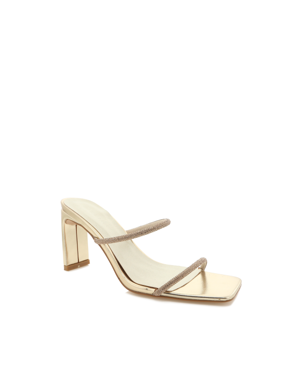 Kallie Billini gold metallic heel