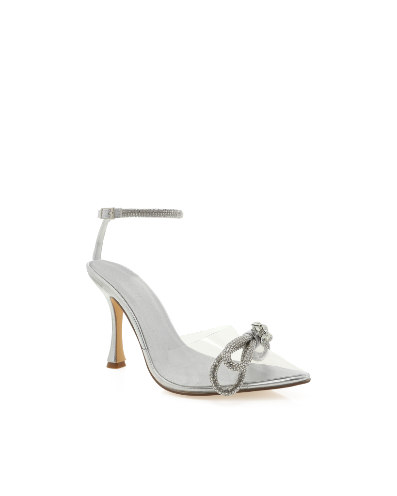 Billini Clear Heel Stiletto KARESS WHITE PATENT-CLEAR