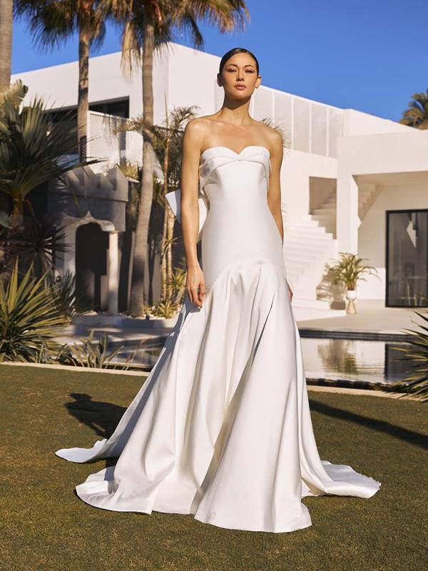 Wedding Dresses | Simple Long Sleeve Wedding Dress | Luv Bridal & Formal