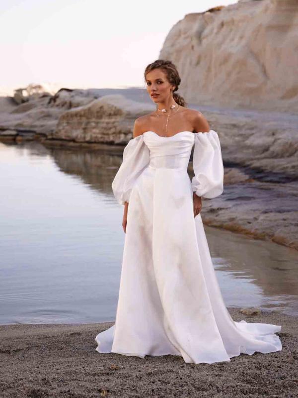 Wedding Dresses | Simple Long Sleeve Wedding Dress | Luv Bridal & Formal