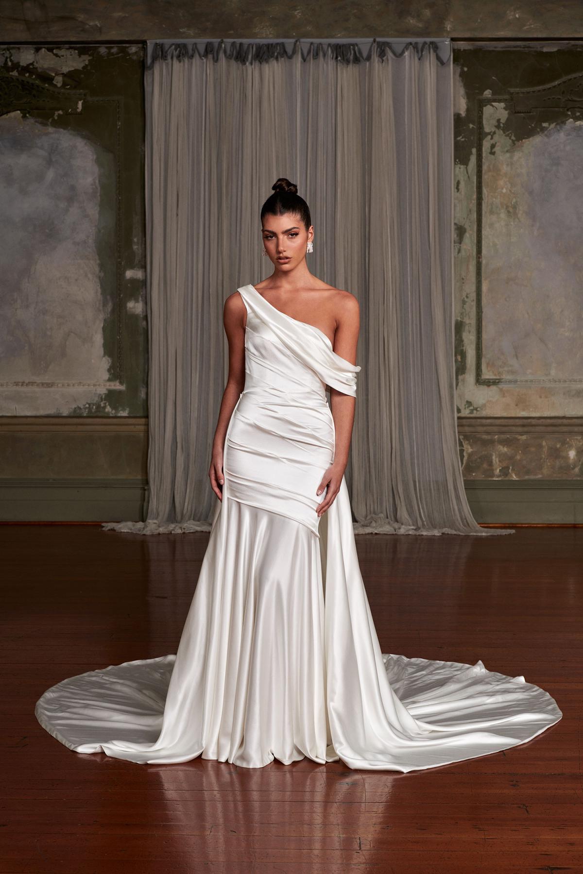 Zadie Silk Satin Wedding Dress by Evie Young Bridal - LUV Bridal