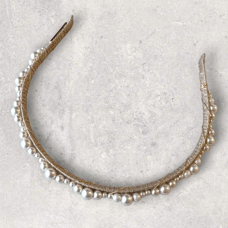 Gold Sienna Pearl Headband