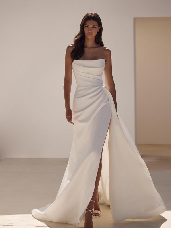 Sandal Strapless A-Line Wedding Dress