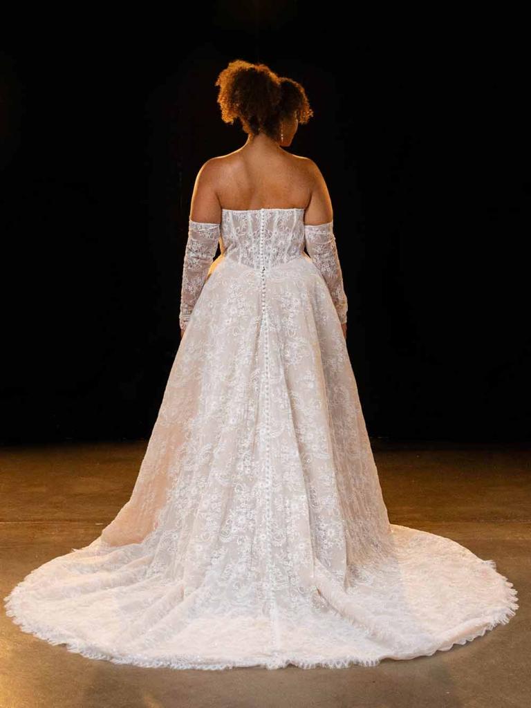 Hepburn Style Toasting Bride's Haute Couture Dress